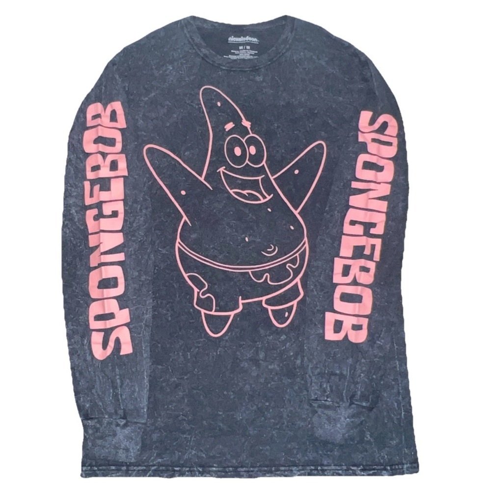 Nickelodeon Patrick Long Sleeve Tee - Black and Pink